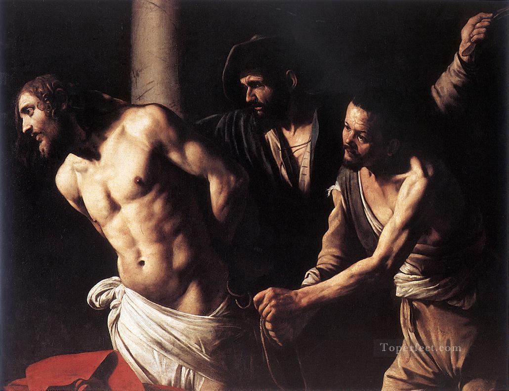Christ à la Colonne religieuse Caravaggio Peintures à l'huile